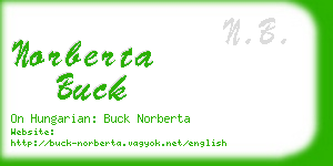 norberta buck business card